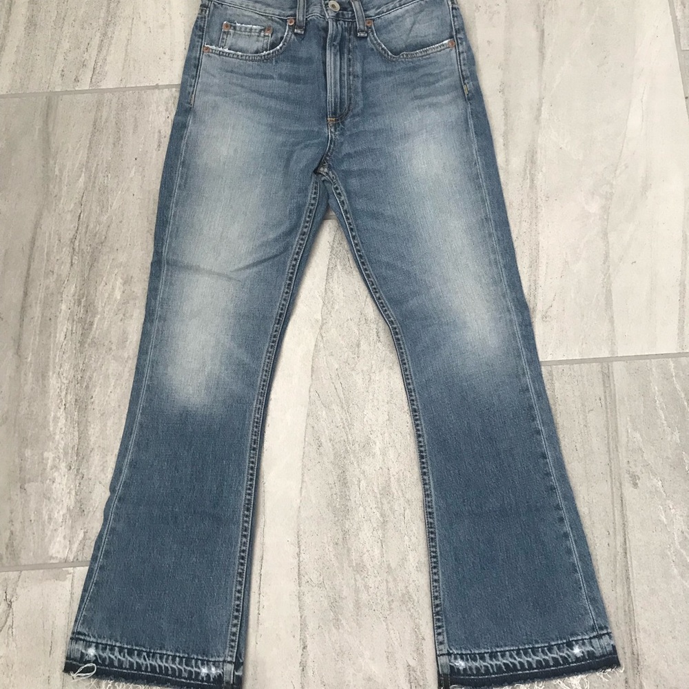 NWT Rag & Bone raw‎ hem crop jeans 23